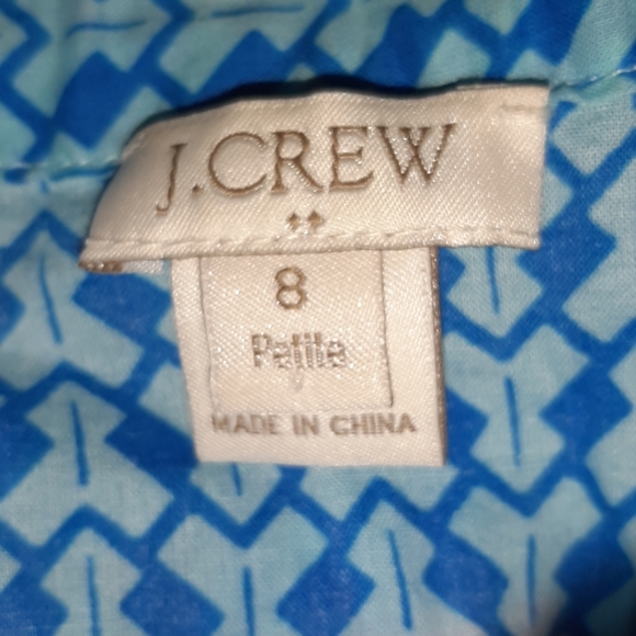 J. Crew Arrow Print Embroidered Tassel Top - Picture 7 of 7